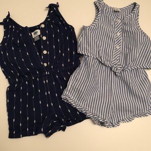 Old navy rompers size 12-18 M